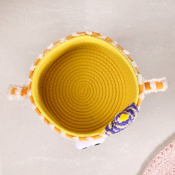 Peek-a-Boo Plush Buddy Storage Basket