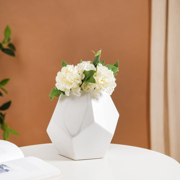 3D Pentagon Ceramic Decorative Vase