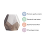 Ceramic Marble Facets Vase- 3D Pentagon Vase, Ceramic Decorative Vase, Geometric Vase Decor, Modern Ceramic Vase, Unique Pentagon Vase