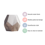 Ceramic Marble Facets Vase- 3D Pentagon Vase, Ceramic Decorative Vase, Geometric Vase Decor, Modern Ceramic Vase, Unique Pentagon Vase