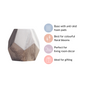 Ceramic Marble Facets Vase- 3D Pentagon Vase, Ceramic Decorative Vase, Geometric Vase Decor, Modern Ceramic Vase, Unique Pentagon Vase