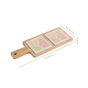 Perfectly Pastel Bamboo And Ceramic Platter 32x12cm