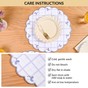 Periwinkle Embroidered Cotton Table Mat Lilac Set Of 6