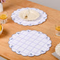 Periwinkle Embroidered Cotton Table Mat Lilac Set Of 6