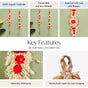 Petal Cascade Organic Wall Hanging Red Set Of 2