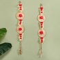 Petal Cascade Organic Wall Hanging Red Set Of 2