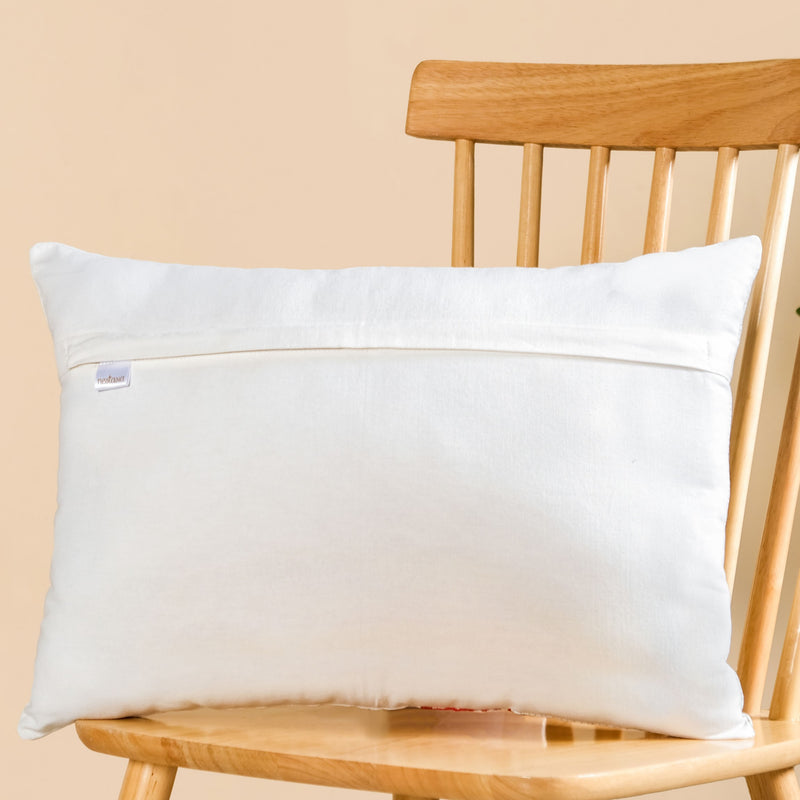 Petal Crest Pure Cotton Cushion Cover 50x36cm