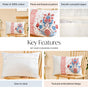 Petal Crest Pure Cotton Cushion Cover 50x36cm