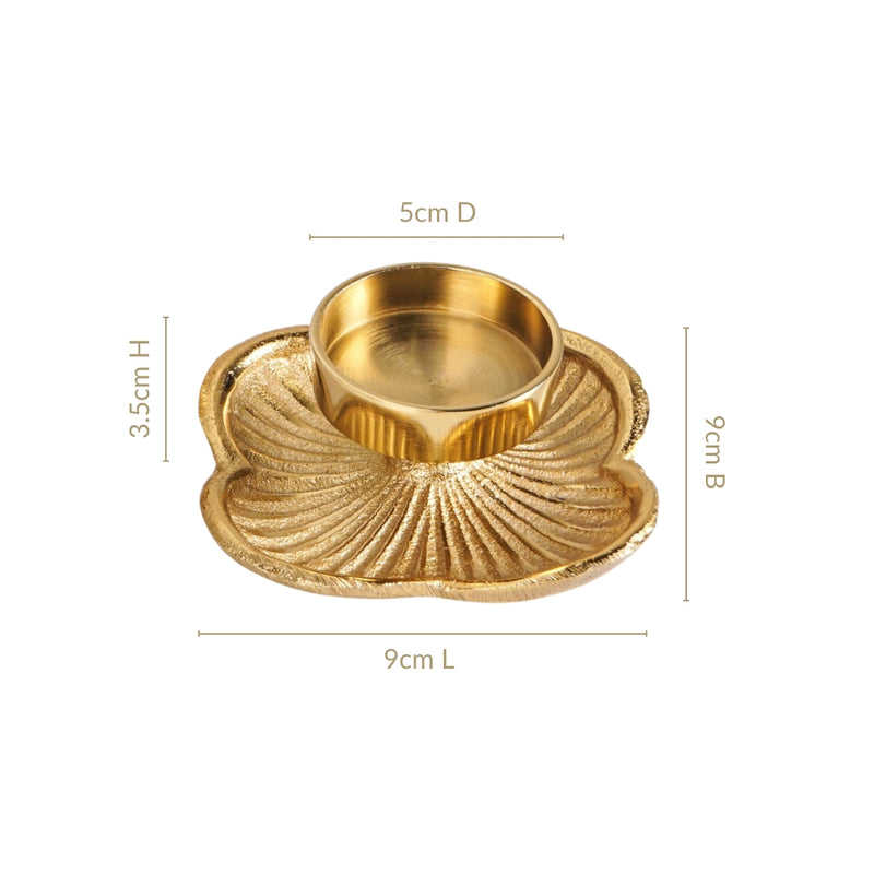 Petal Light Aluminium Tealight Candle Holder Set Of 2