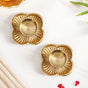 Petal Light Aluminium Tealight Candle Holder Set Of 2