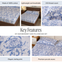Petal Story Pure Cotton King Size Bedsheet Set 275x275cm