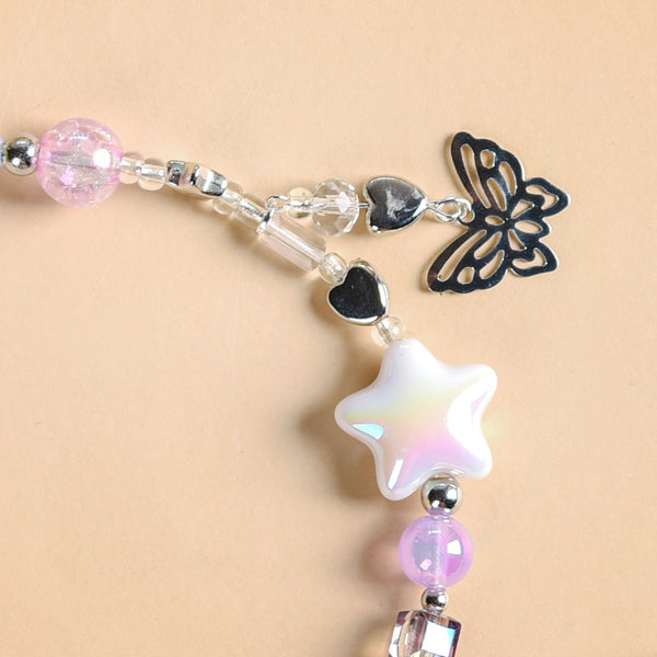 Purple Haze Phone Lanyard With Butterfly Charm