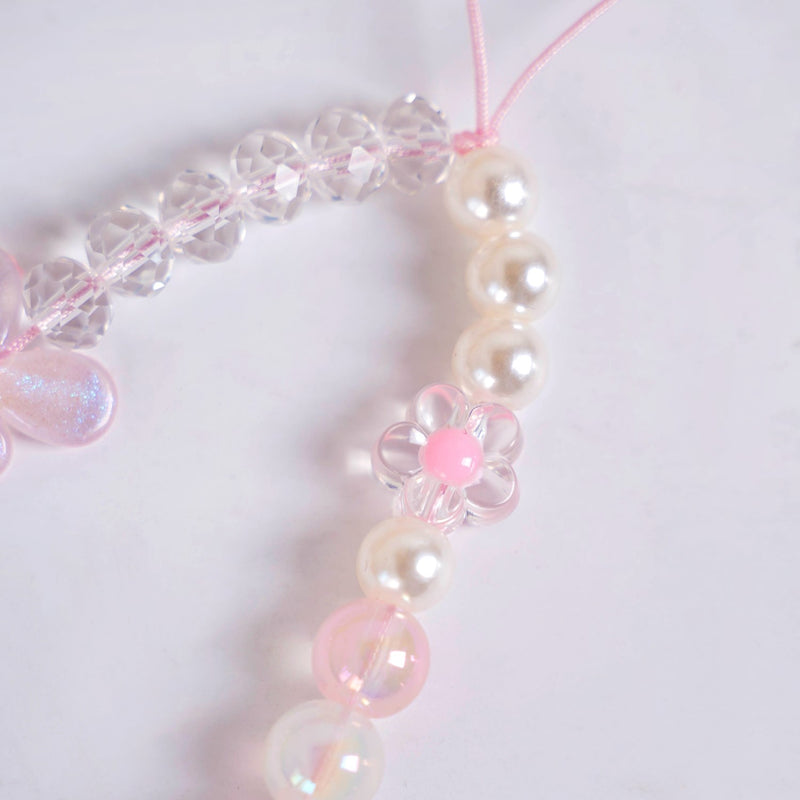 Flutter In Pink Mobile Phone Charm Lanyard