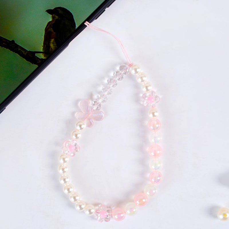 Flutter In Pink Mobile Phone Charm Lanyard