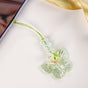 Iridescent Butterfly Mobile Phone Charm Green