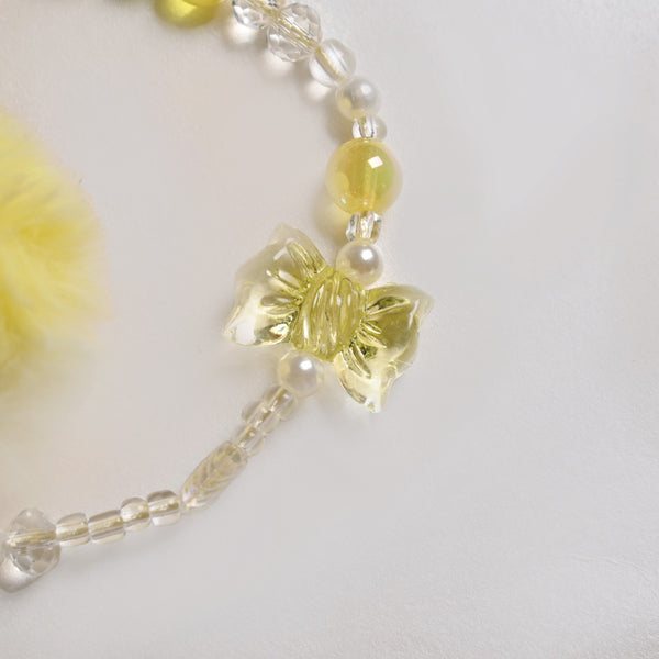 Little Miss Sunshine Phone Strap With Pom Pom