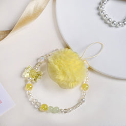 Little Miss Sunshine Phone Strap With Pom Pom