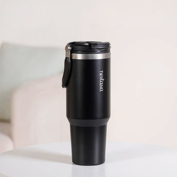 PickSip 40 Insulated Tumbler With Top Handle Black Noir 1200ml