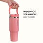 PickSip 40 Insulated Tumbler Bottle With Top Handle Living Coral Pop 1200ml