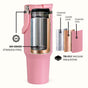 PickSip 40 Insulated Tumbler Bottle With Top Handle Tropical Pink 1200ml