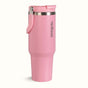 PickSip 40 Insulated Tumbler Bottle With Top Handle Tropical Pink 1200ml
