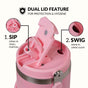 PickSip 40 Insulated Tumbler Bottle With Top Handle Tropical Pink 1200ml