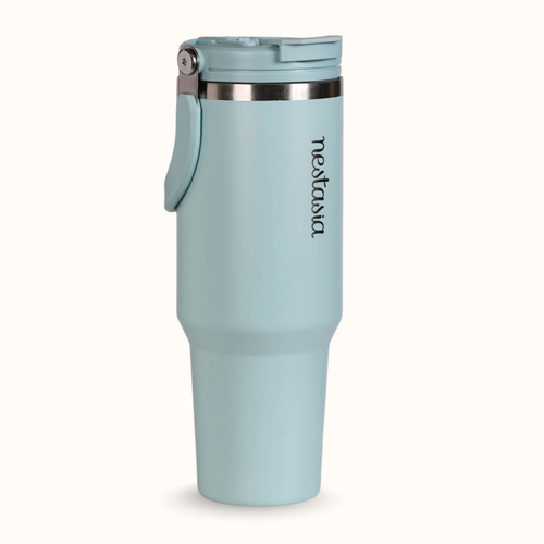 PickSip 40 Insulated Tumbler With Top Handle Arctic Blue 1200ml