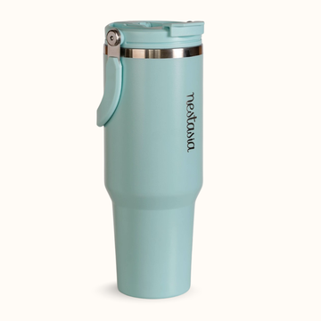PickSip 40 Insulated Tumbler With Top Handle Coastal Malibu Blue 1200ml