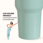 PickSip 40 Insulated Tumbler With Top Handle Coastal Malibu Blue 1200ml