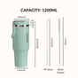 PickSip 40 Insulated Tumbler With Top Handle Coastal Malibu Blue 1200ml