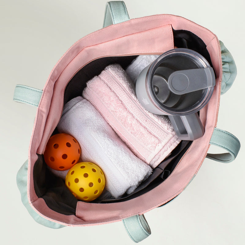 Pickleball Canvas Tote Handbag
