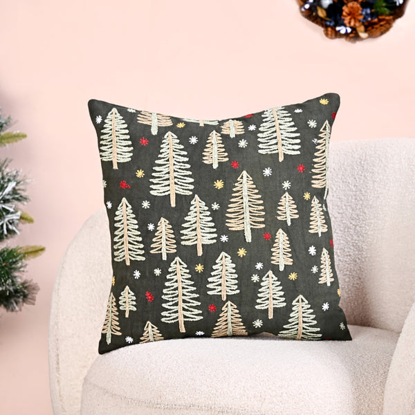 Pine Trees Under The Night Sky Sofa Cushion Cover 40x40cm