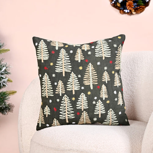 Pine Trees Under The Night Sky Sofa Cushion Cover 40x40cm