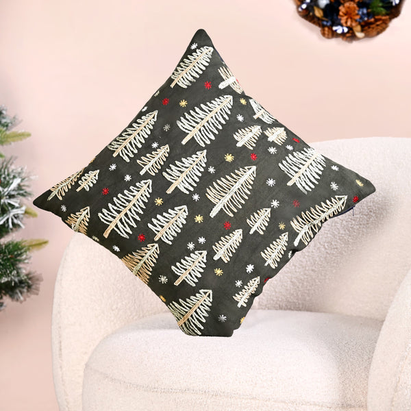 Pine Trees Under The Night Sky Sofa Cushion Cover 40x40cm