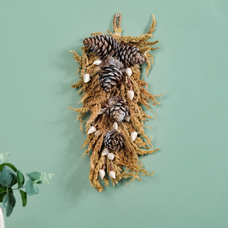 Pinecone Organic Handmade Wall Hanging Set Of 2