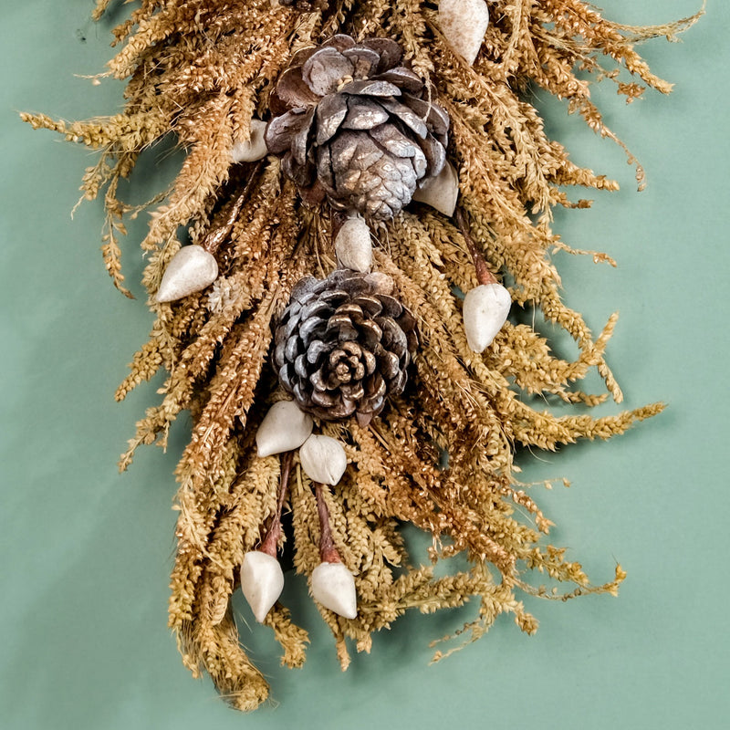 Pinecone Organic Handmade Wall Hanging Set Of 2