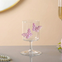 Pink 3D Butterfly Borosilicate Wine Glass 250ml