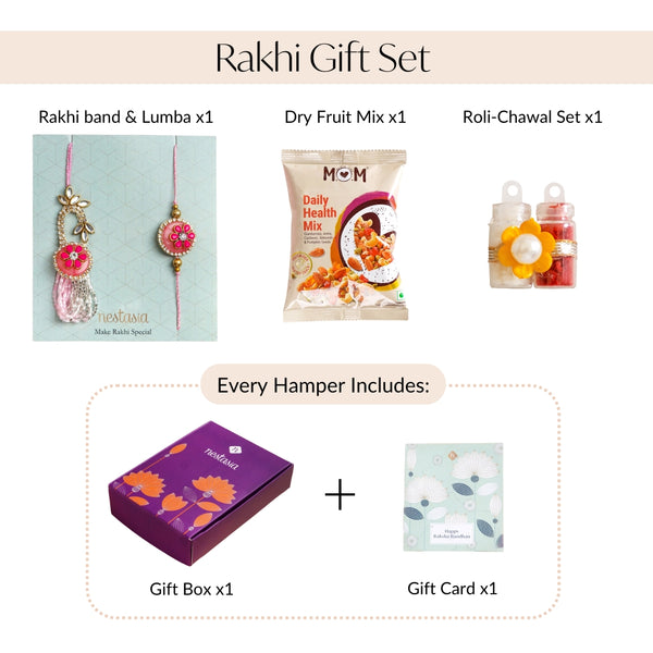 Pink Blush Rakhi Lumba Set