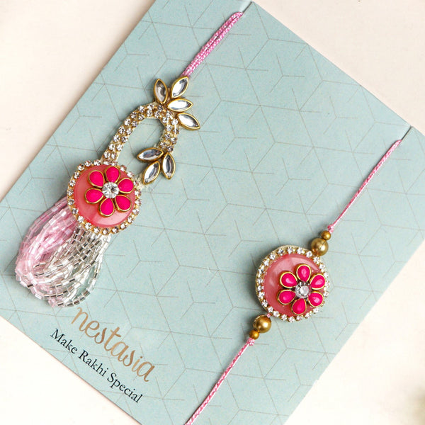 Pink Blush Rakhi Lumba Set