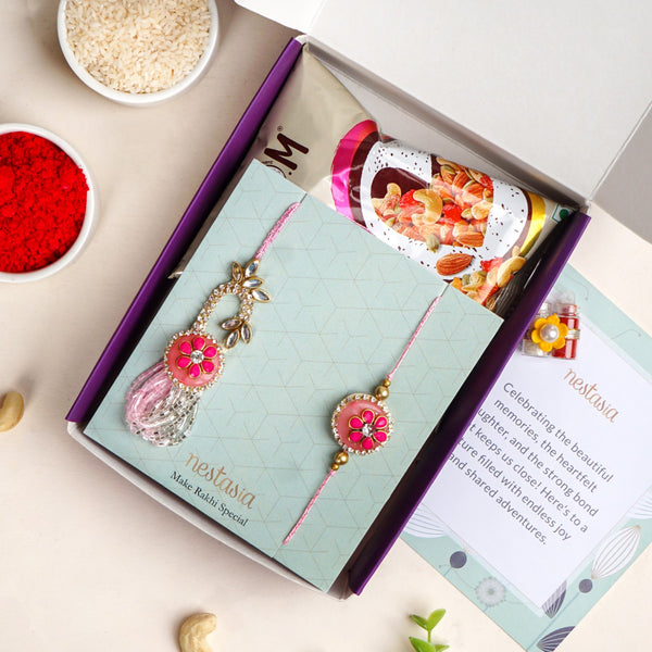 Pink Blush Rakhi Lumba Set