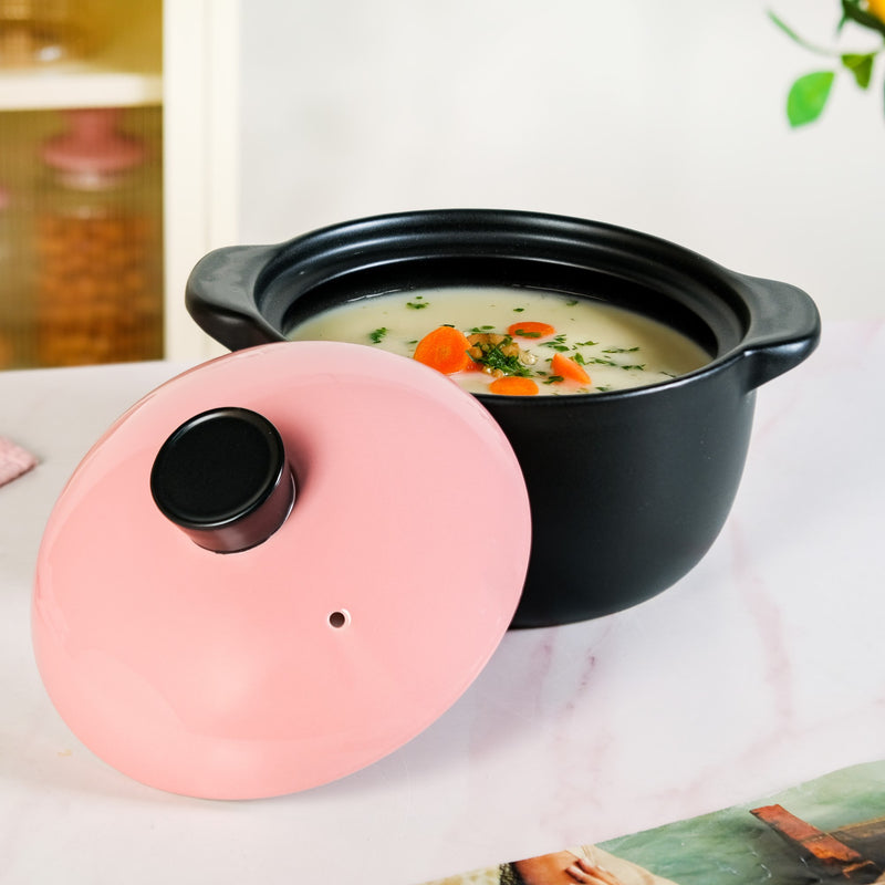 PinkFume Ceramic Cooking Pot  3300ml