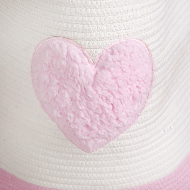 Pink Heart Toy Basket