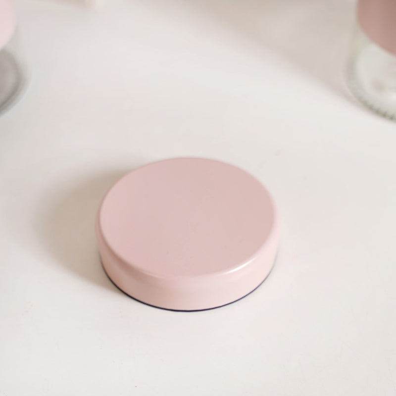 Pink Metal And Glass Container Set Of 4 1000ml