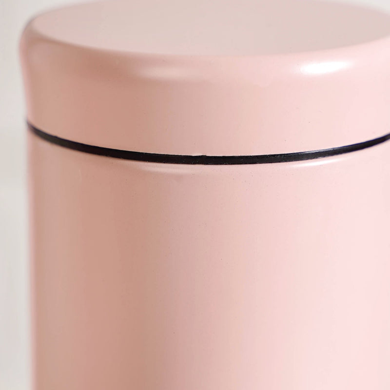 Pink Metal And Glass Container Set Of 4 1000ml