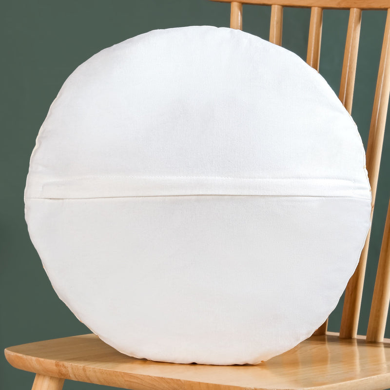 Pink Palm Embroidered Cotton Cushion Cover 45cm