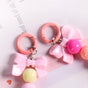 Pink Paradise Beaded Keychain