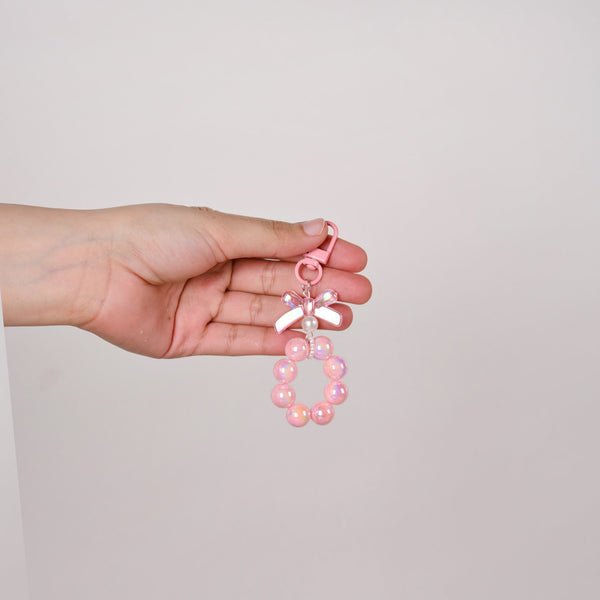 Pink Pop Glam Hoop Keyring