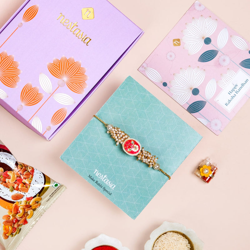 Pink Rakhi Set For Brothers