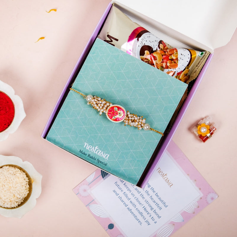 Pink Rakhi Set For Brothers