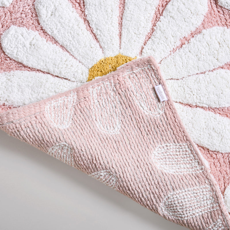 Pink Roseate Microfibre Floor Mat 85x53 Inch